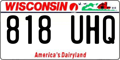 WI license plate 818UHQ