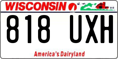 WI license plate 818UXH