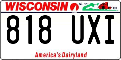 WI license plate 818UXI