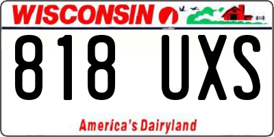 WI license plate 818UXS