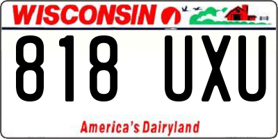 WI license plate 818UXU