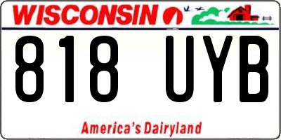 WI license plate 818UYB