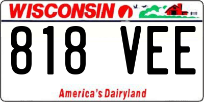 WI license plate 818VEE