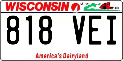 WI license plate 818VEI