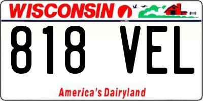 WI license plate 818VEL