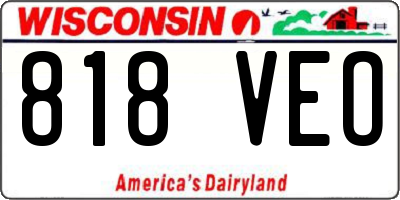 WI license plate 818VEO