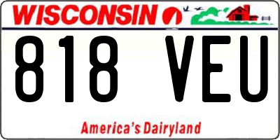WI license plate 818VEU