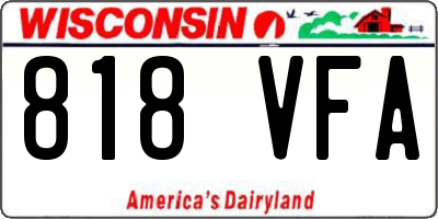 WI license plate 818VFA