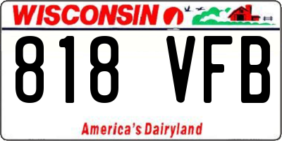 WI license plate 818VFB