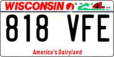 WI license plate 818VFE