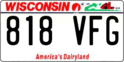 WI license plate 818VFG