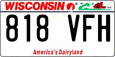WI license plate 818VFH