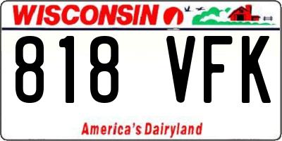 WI license plate 818VFK