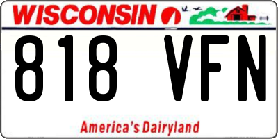 WI license plate 818VFN