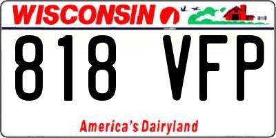 WI license plate 818VFP