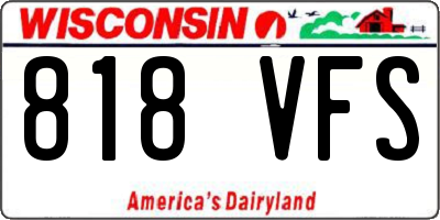 WI license plate 818VFS