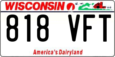 WI license plate 818VFT