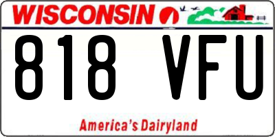 WI license plate 818VFU