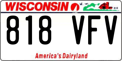 WI license plate 818VFV