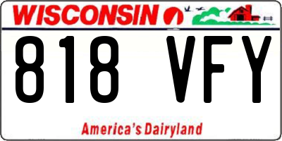 WI license plate 818VFY