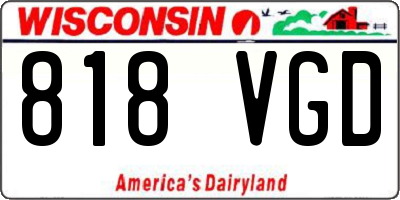 WI license plate 818VGD