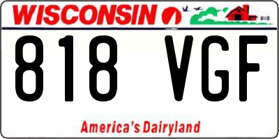 WI license plate 818VGF