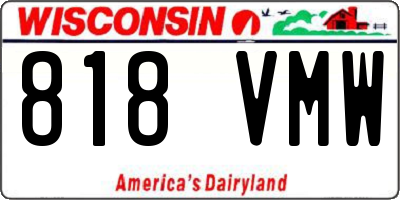 WI license plate 818VMW