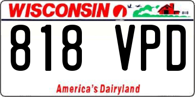 WI license plate 818VPD