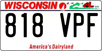 WI license plate 818VPF