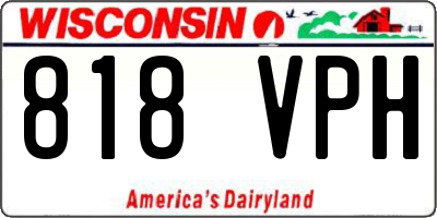 WI license plate 818VPH