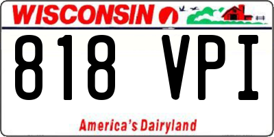 WI license plate 818VPI