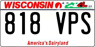 WI license plate 818VPS