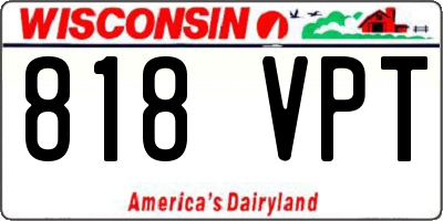 WI license plate 818VPT