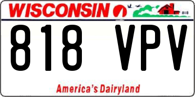 WI license plate 818VPV