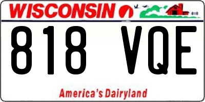 WI license plate 818VQE