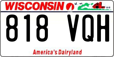 WI license plate 818VQH