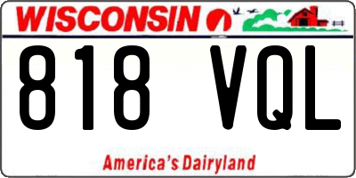 WI license plate 818VQL