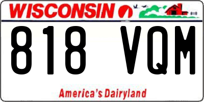 WI license plate 818VQM