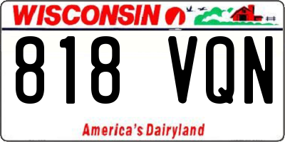 WI license plate 818VQN