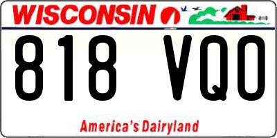 WI license plate 818VQO