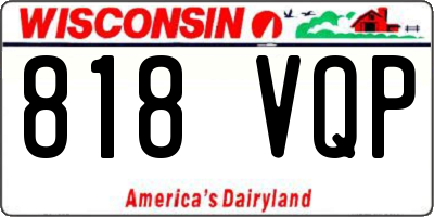 WI license plate 818VQP