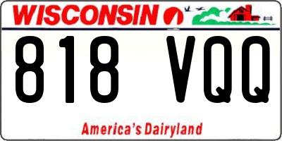 WI license plate 818VQQ