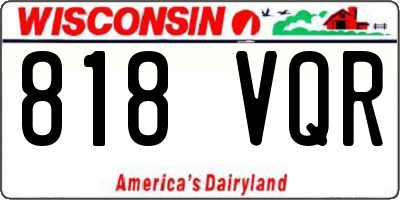 WI license plate 818VQR