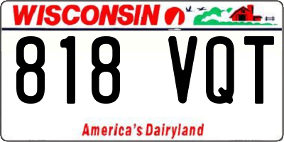 WI license plate 818VQT