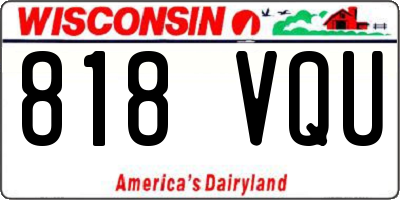 WI license plate 818VQU