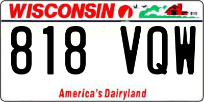 WI license plate 818VQW