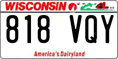 WI license plate 818VQY