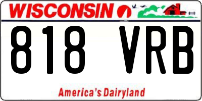 WI license plate 818VRB