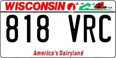 WI license plate 818VRC