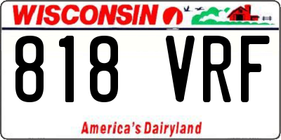 WI license plate 818VRF